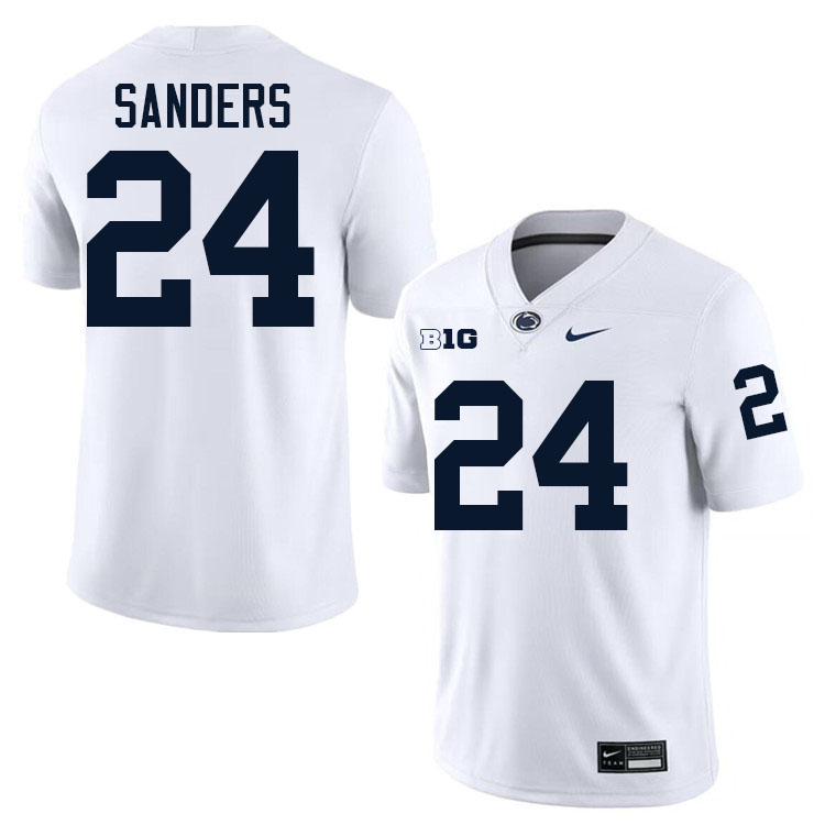 Miles Sanders Penn State Jersey,PSU Nittany Lions #24 Miles Sanders Football Uniforms-White